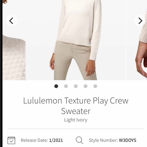 Lululemon Athletica Cream Crew Neck Sweater - Picture 3 of 6